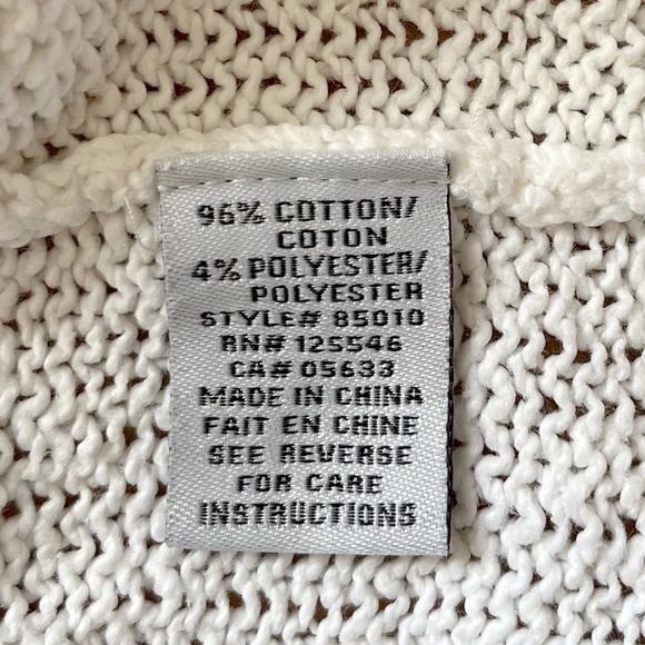 Habitat White Cotton Button Up Cardigan - Picture 8 of 8